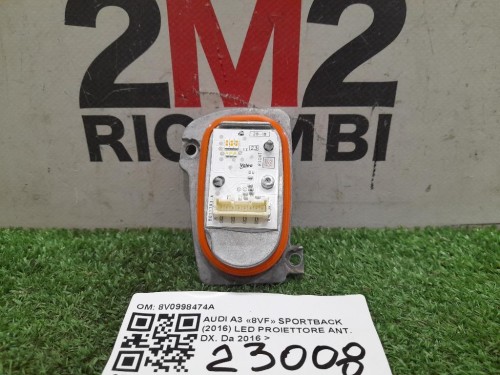 LED Proiettore ANT DX 8V0998474A Audi A3 8VF Sportback 2016