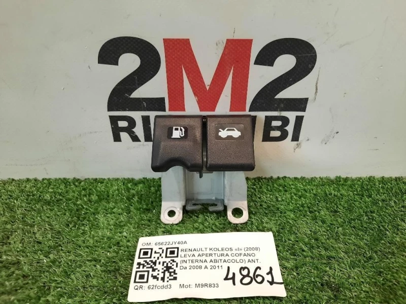 LEVA Apertura Cofano Interna Abitacolo ANT 65622JY40A Renault Koleos I 2008