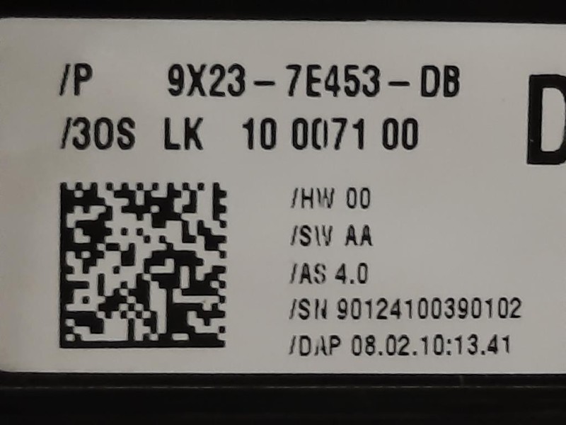 LEVA Cambio Automatico 9X23-7E453-DB Jaguar XF I 2008