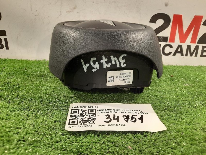 Air-bag Guidatore 6791372 04 COOPER ONE Mini MINI ONE F55 2014