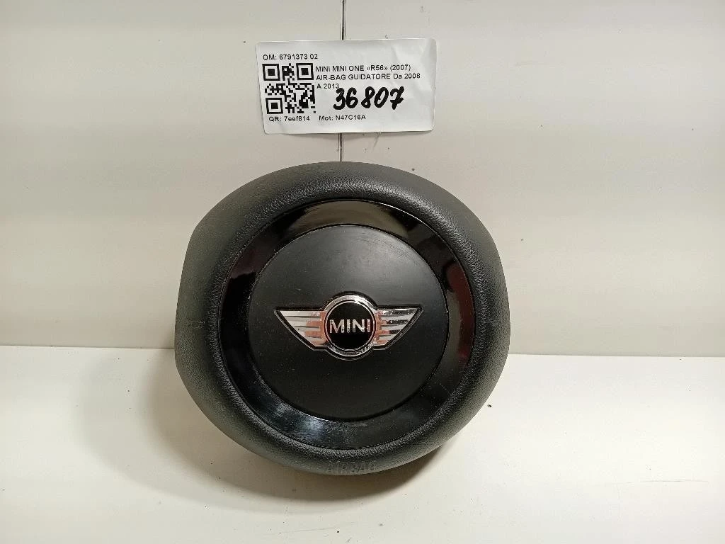Air-bag Guidatore 6791373 02 Mini MINI ONE R56 2007