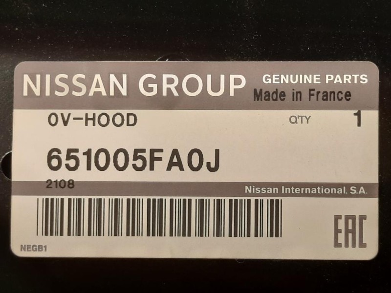 Cofano ANT 651005FAOJ Nissan Micra V 2016