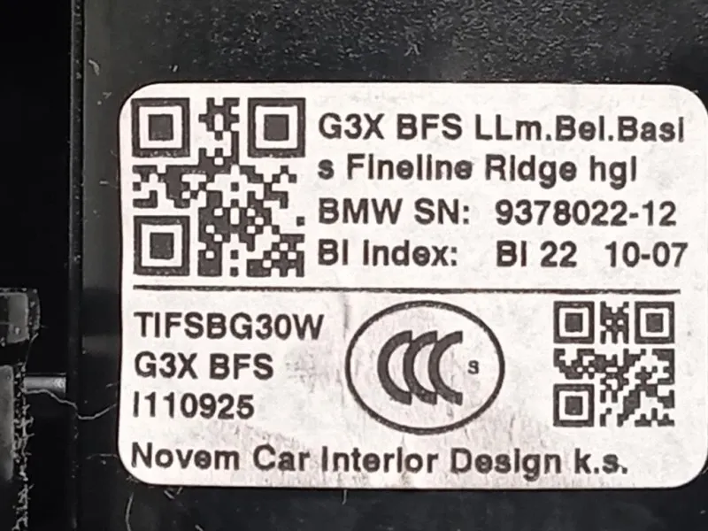 Listello Cruscotto Parte Centrale 16828110 Bmw Serie 5 G30 Berlina 2016