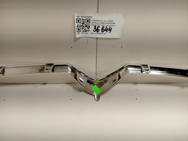 Listello Decorazione Paraurti ANT 9833503580 Citroen C3 III 2020