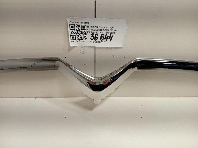 Listello Decorazione Paraurti ANT 9833503580 Citroen C3 III 2020