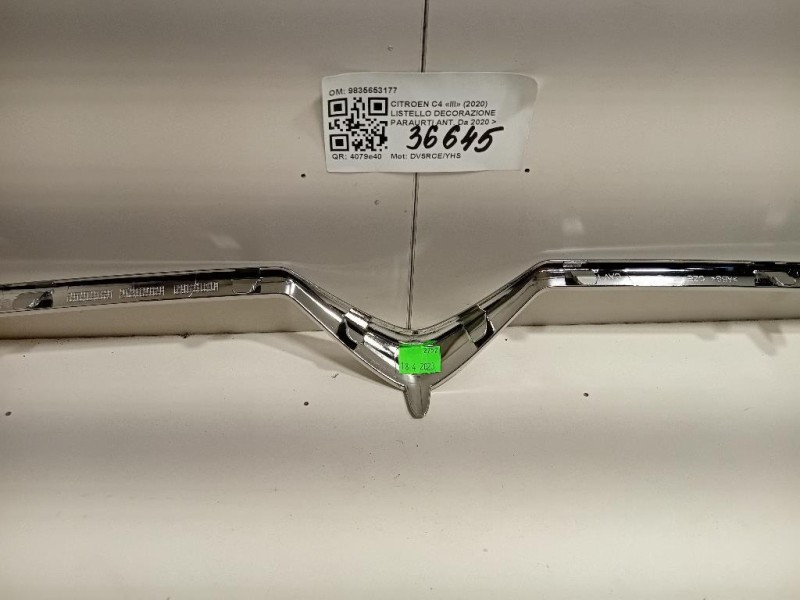 Listello Decorazione Paraurti ANT 9835653177 Citroen C4 III 2020