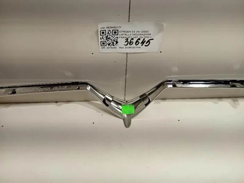 Listello Decorazione Paraurti ANT 9835653177 Citroen C4 III 2020