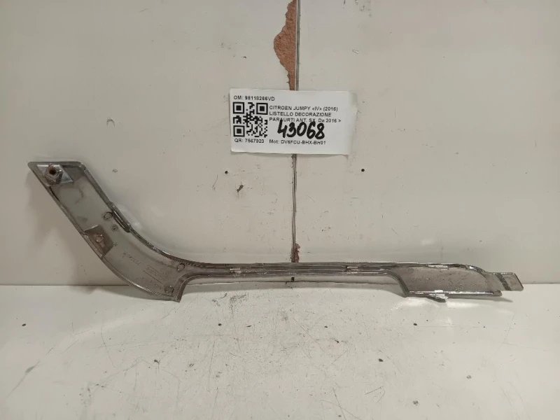 Listello Decorazione Paraurti ANT SX 98118266VD Citroen Jumpy IV 2016