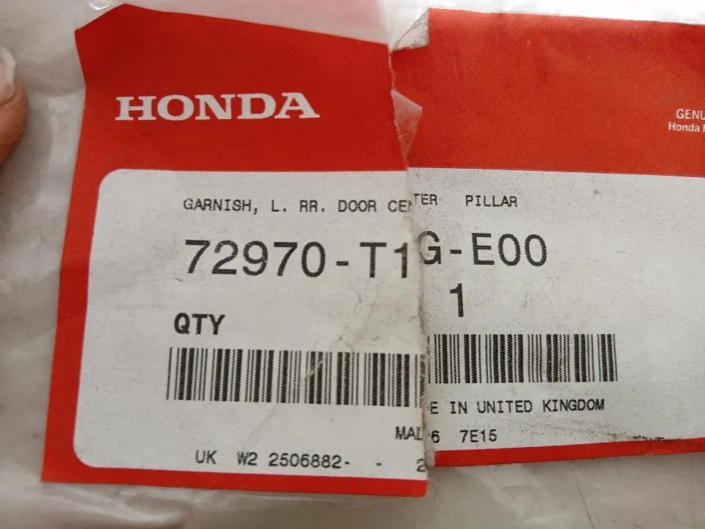Listello Porta SUP POST SX 72970-T1G-E00 Honda CR-V IV 2015