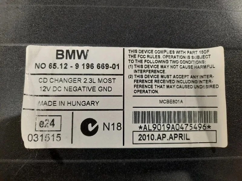 Caricatore CD 9196669-01 Bmw Serie 1 E87 Berlina 2005