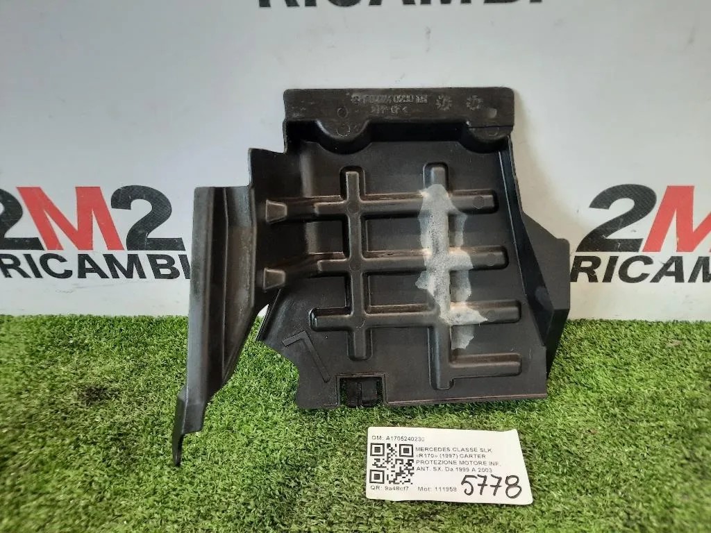 Carter Protezione Motore INF ANT SX A1705240230 Mercedes Classe SLK R170 1997