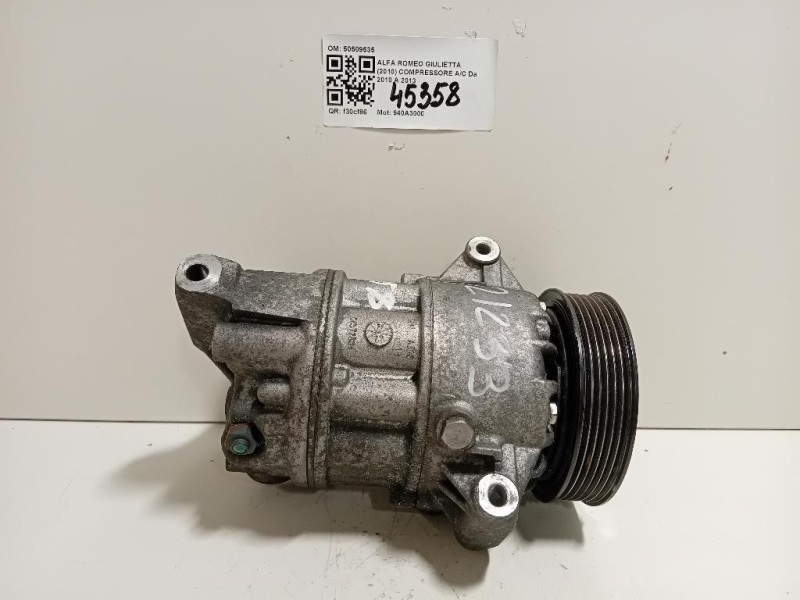 Compressore AC 50509535 Alfa Romeo Giulietta 2010