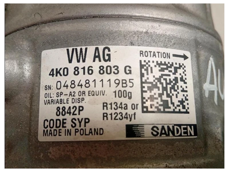 Compressore AC 4K0816803J Audi A6 4a5c8 Avant 2018