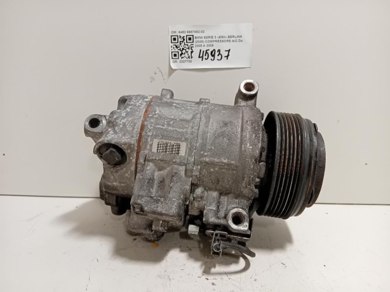 Compressore AC 6452 6987862-02 Bmw Serie 3 E90 Berlina 2005