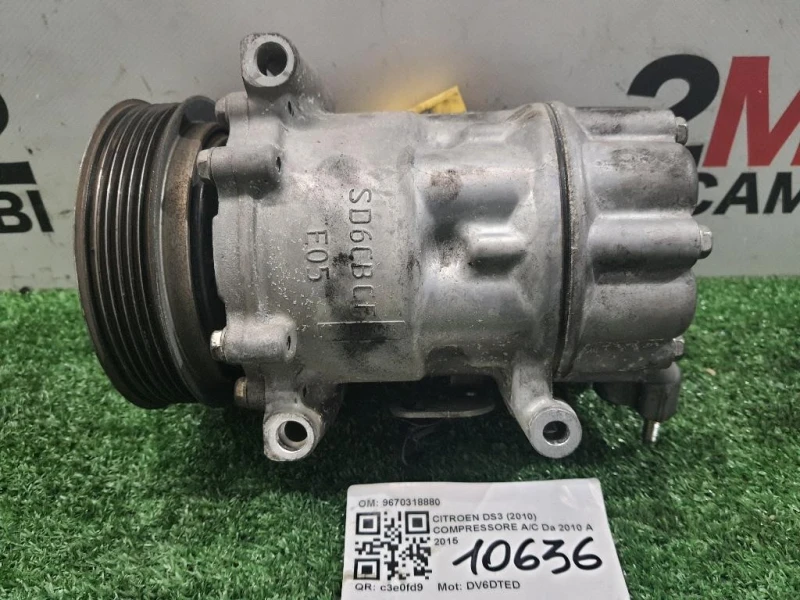 Compressore AC 9670318880 Citroen DS3 2010