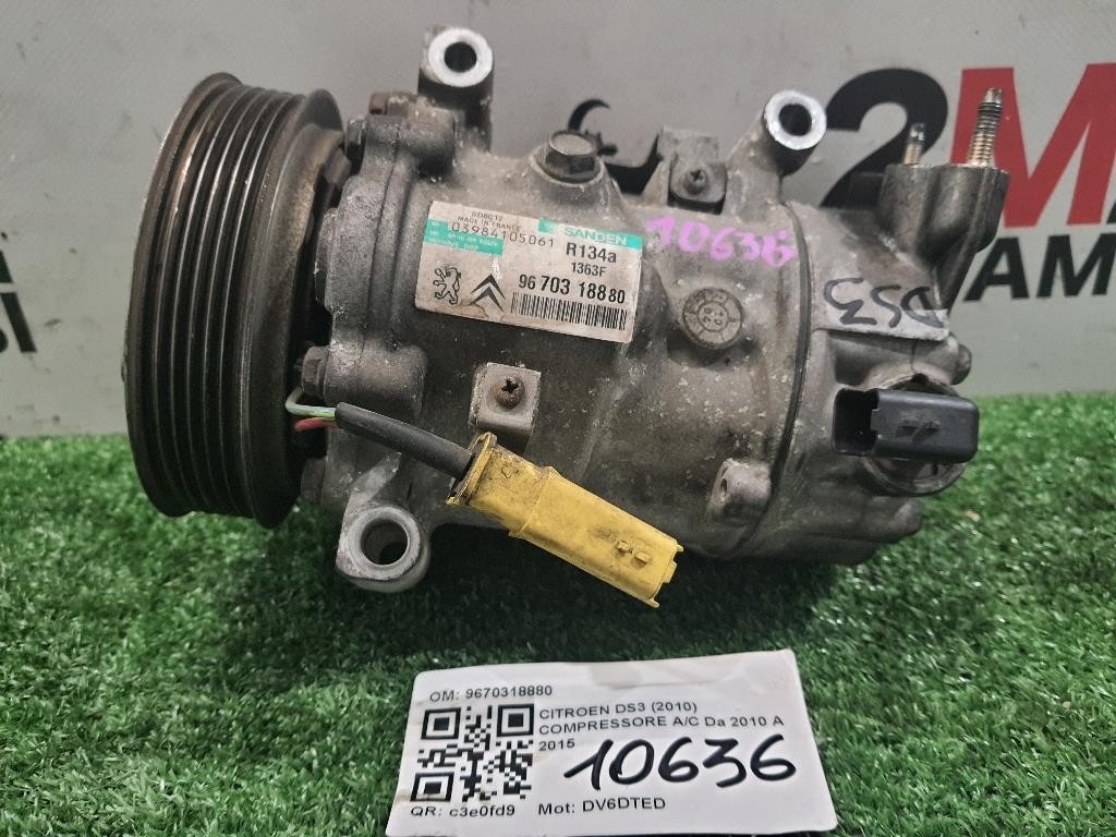 Compressore AC 9670318880 Citroen DS3 2010