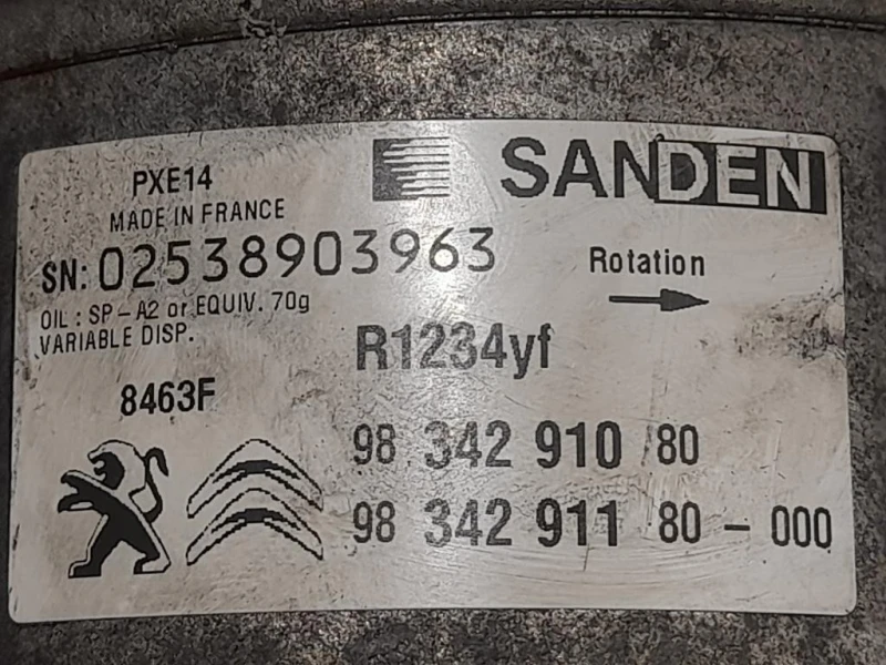 Compressore AC 9834291080 Citroen Jumper III 2014