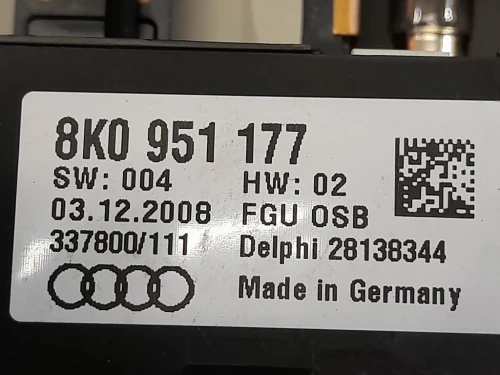 LUCE DI Cortesia Abitacolo 8K0951177 Audi A4 8K5 Avant 2008