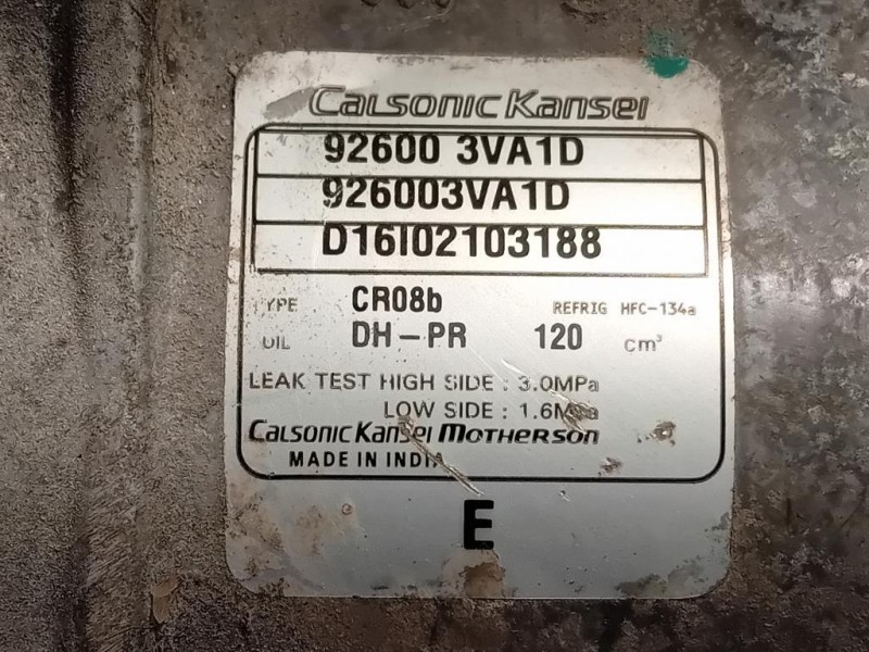 Compressore AC 926003VA1D Nissan Micra V 2016