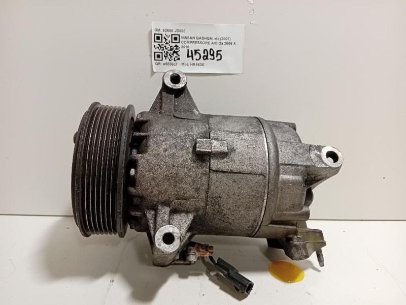 Compressore AC 92600 JD000 Nissan Qashqai I 2007