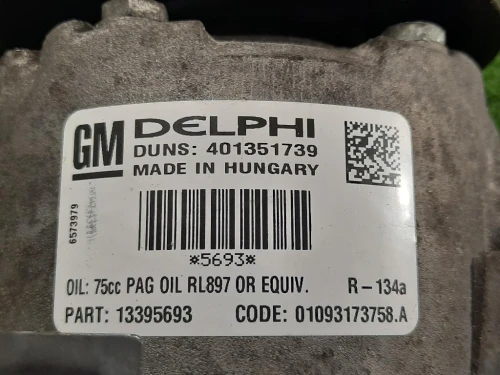 Compressore AC 13395693 Opel Astra J SW 2010