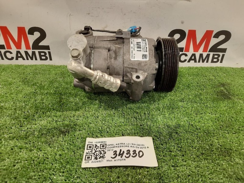 Compressore AC 13395693 Opel Astra J SW 2010
