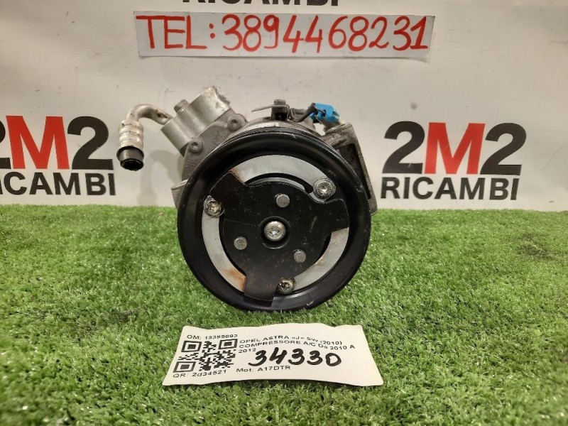 Compressore AC 13395693 Opel Astra J SW 2010