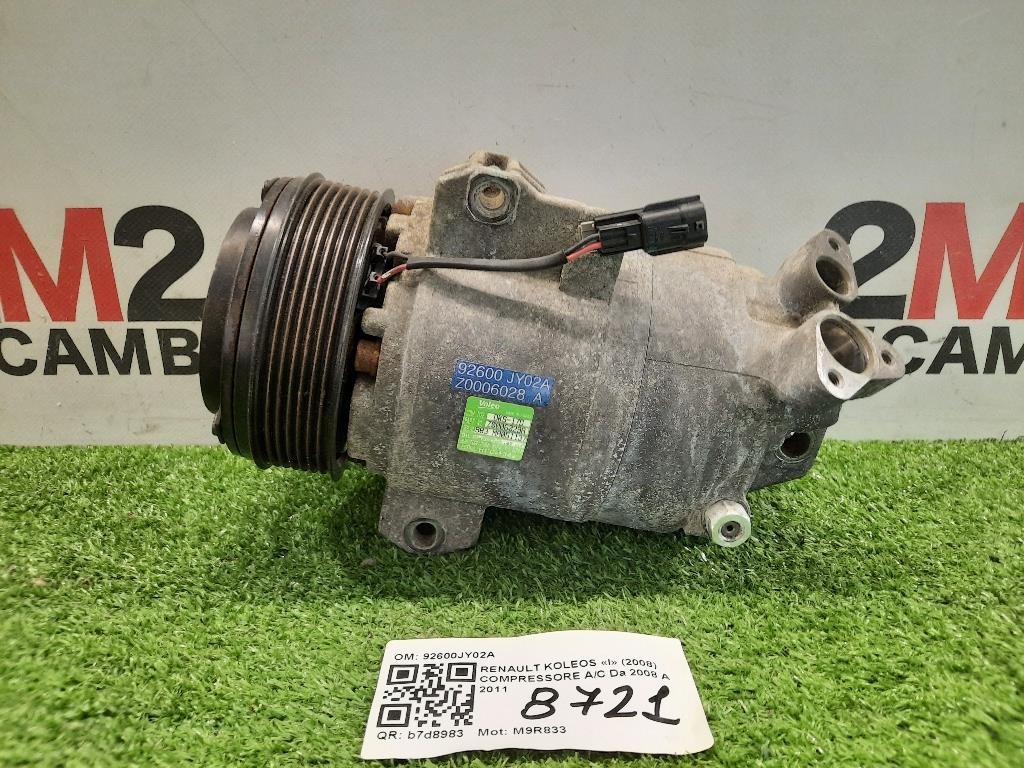 Compressore AC 92600JY02A Renault Koleos I 2008