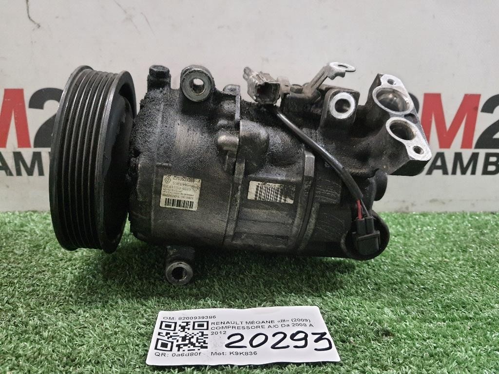 Compressore AC 8200939386 Renault Mégane III 2009
