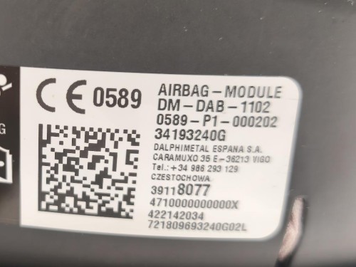 Air-bag Guidatore 39042464 Opel Astra K 2016