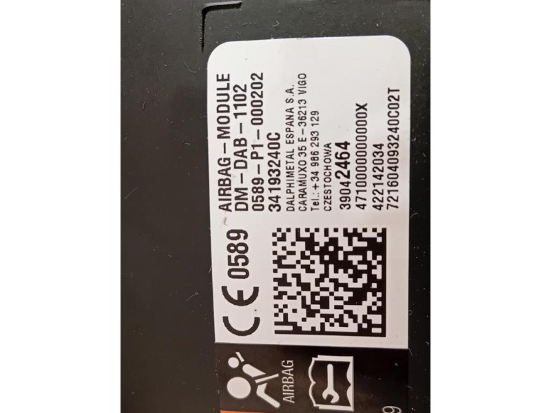 Air-bag Guidatore 39042464 Opel Astra K 2016