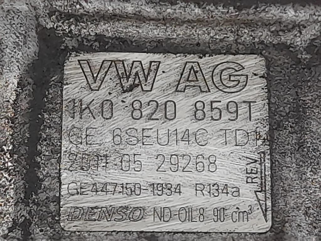 Compressore AC 1K0820859T Volkswagen GOLF VI 2009