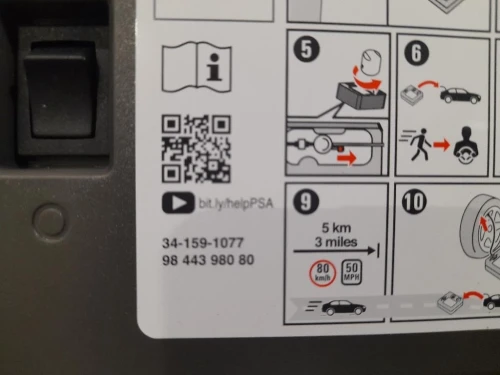 Compressore ARIA Riparazione Pneumatico 9844398080 Peugeot 3008 II 2016