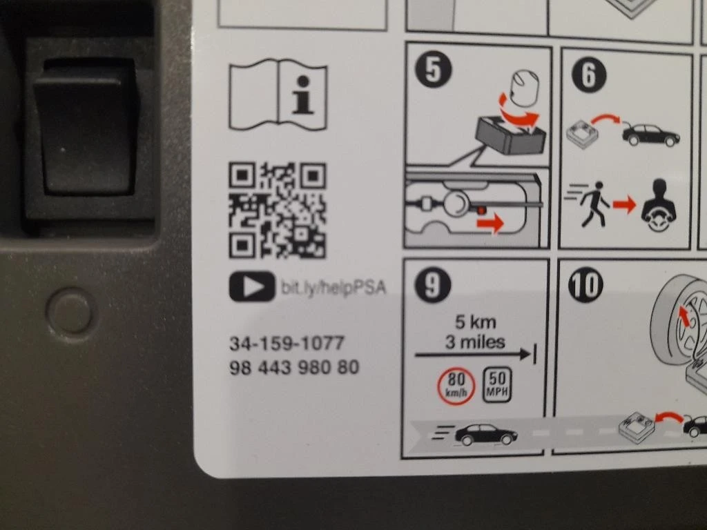Compressore ARIA Riparazione Pneumatico 9844398080 Peugeot 3008 II 2016
