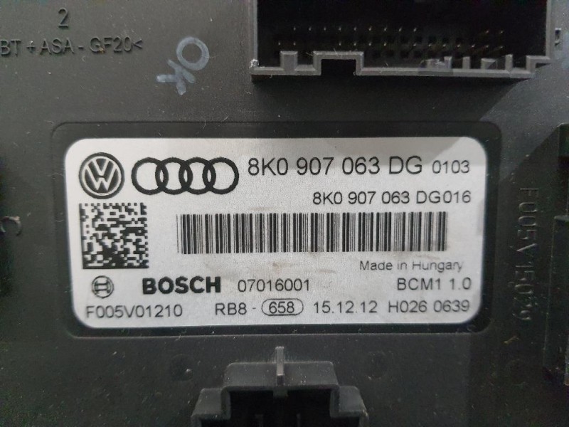 Computer DI Bordo 8K0907063DG BCM Audi Q5 8RB 2012