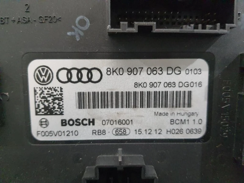Computer DI Bordo 8K0907063DG BCM Audi Q5 8RB 2012