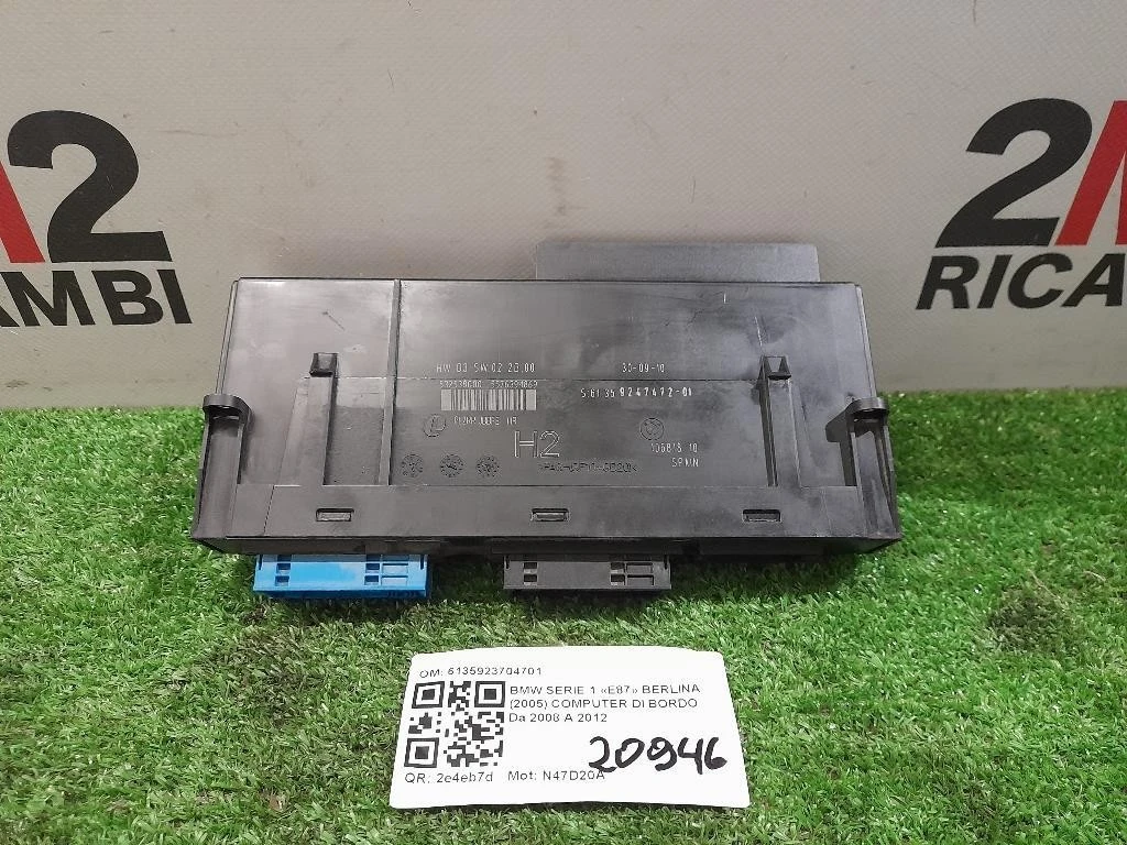 Computer DI Bordo 9247472 Bmw Serie 1 E87 Berlina 2005