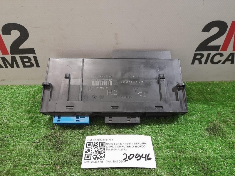 Computer DI Bordo 9247472 Bmw Serie 1 E87 Berlina 2005