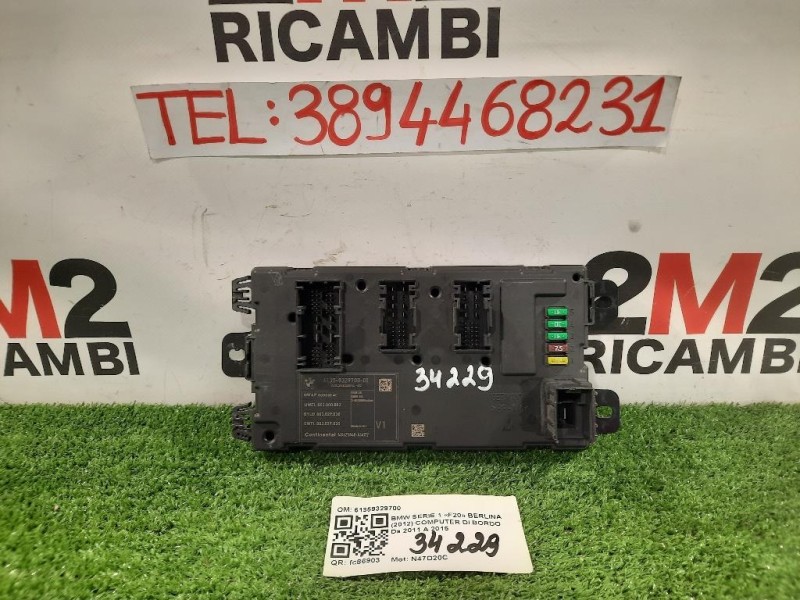 Computer DI Bordo 61359329700 Bmw Serie 1 F20 Berlina 2012