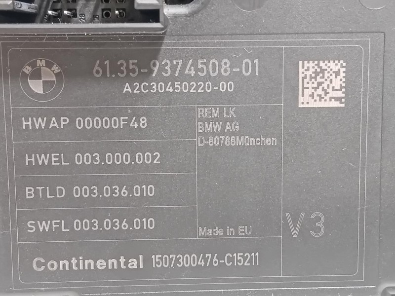 Computer DI Bordo 6135-9374508-01 Bmw Serie 3 F31 Touring 2012