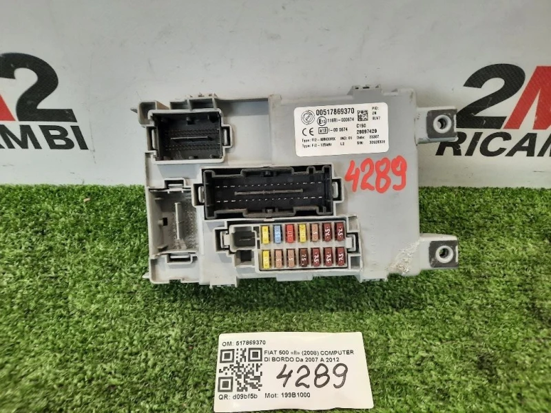 Computer DI Bordo 00 517869370 BODY Fiat 500 II 2008