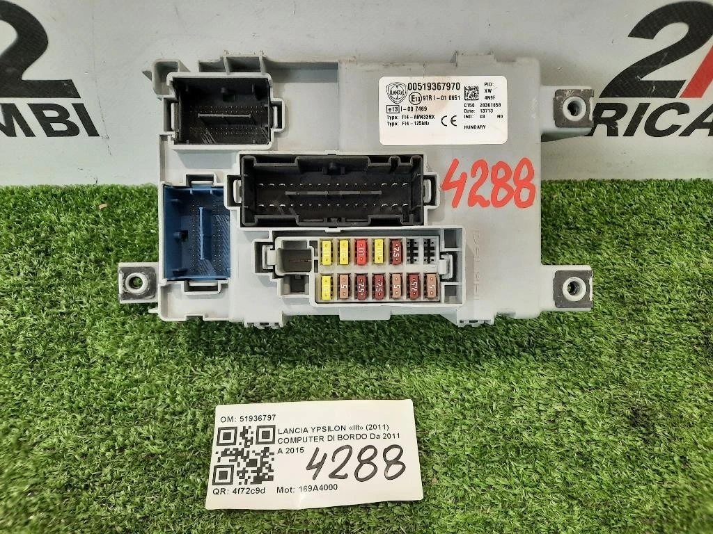 Computer DI Bordo 51936797 0051936797 CENTRALINA BODY Lancia Ypsilon III 2011