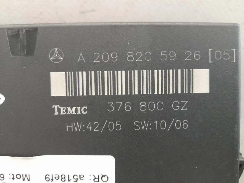 Computer DI Bordo A2098205926 Mercedes Classe CLK C209 2003