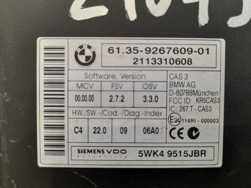 Computer DI Bordo 61359267609 Mini MINI Cooper R56 2007