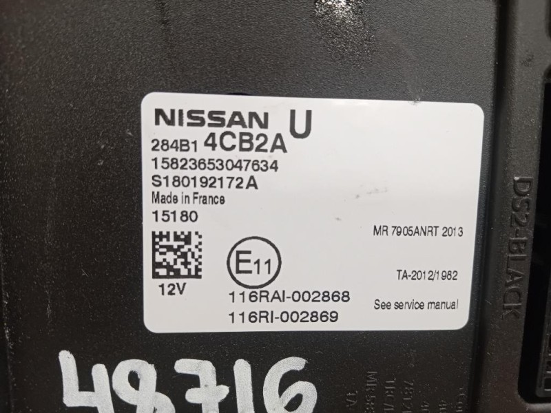 Computer DI Bordo 284B14CB2A Nissan Qashqai II 2014