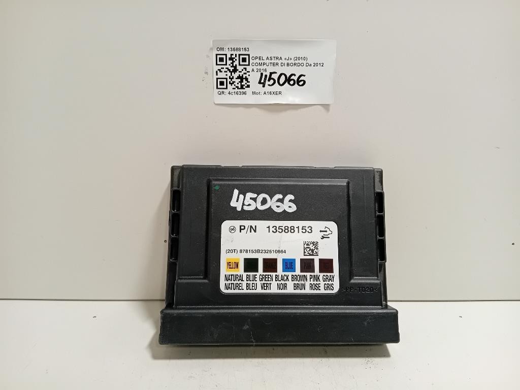 Computer DI Bordo 13588153 Opel Astra J 2010