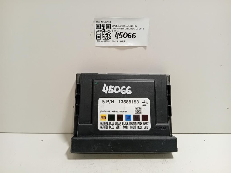 Computer DI Bordo 13588153 Opel Astra J 2010