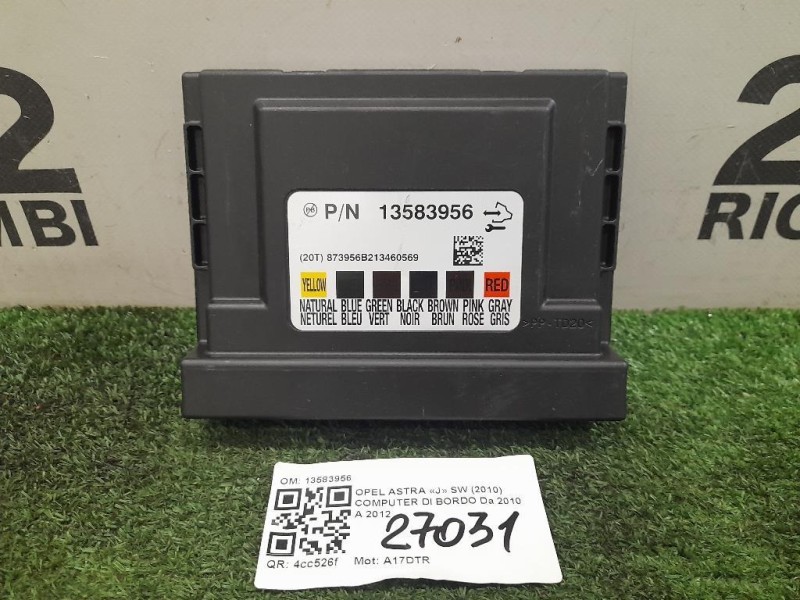Computer DI Bordo 13583956 Opel Astra J SW 2010