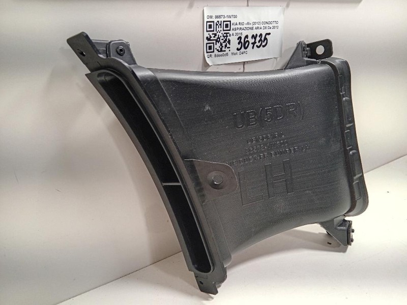 Condotto Aspirazione ARIA DX 86573-1W700 Kia RIO III 2012