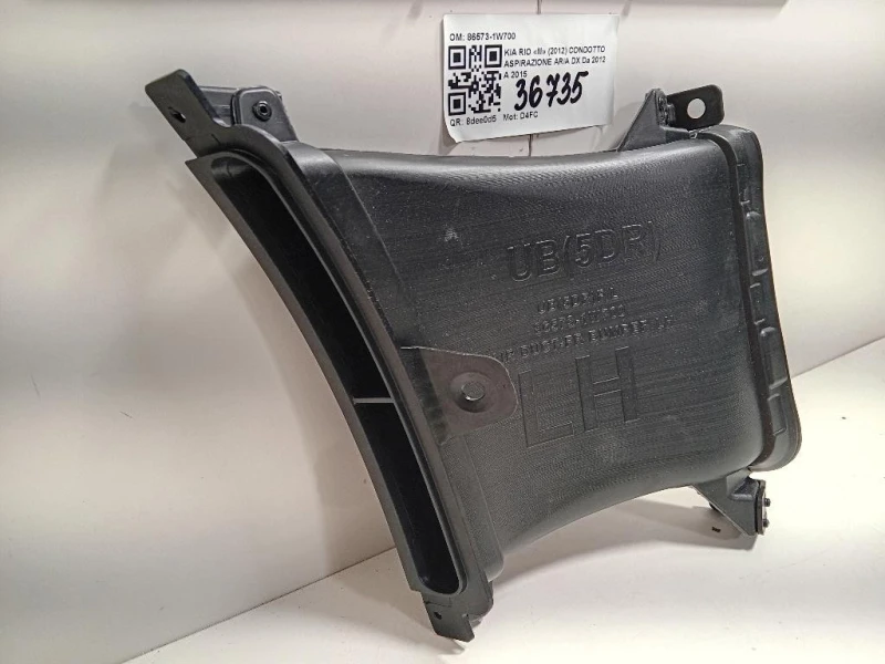Condotto Aspirazione ARIA DX 86573-1W700 Kia RIO III 2012